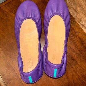 Tieks Purple Ballet Flats with Teal Sole